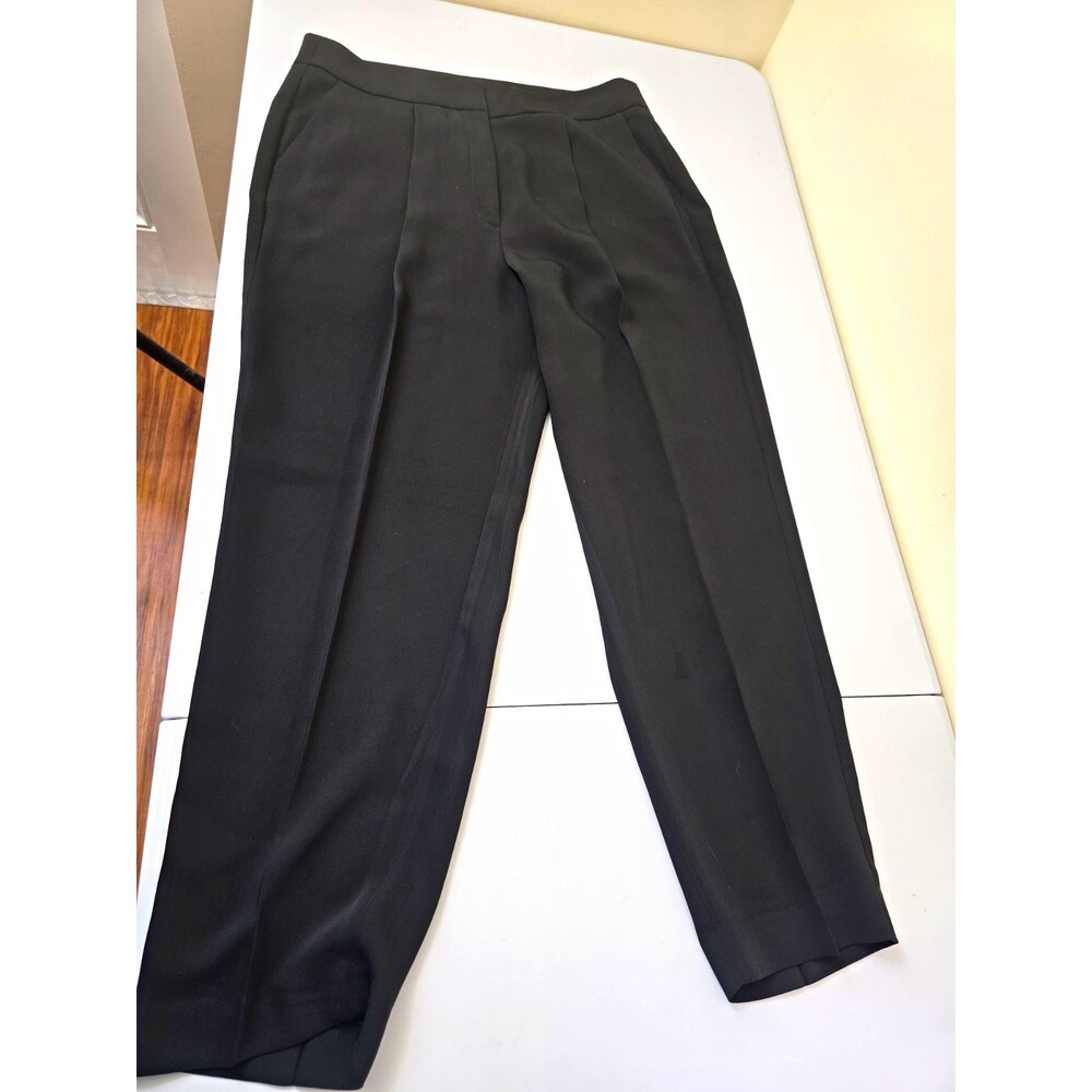 B21 Express Women's Black Pleated Front Straight Leg Dress Pants Pockets Biz